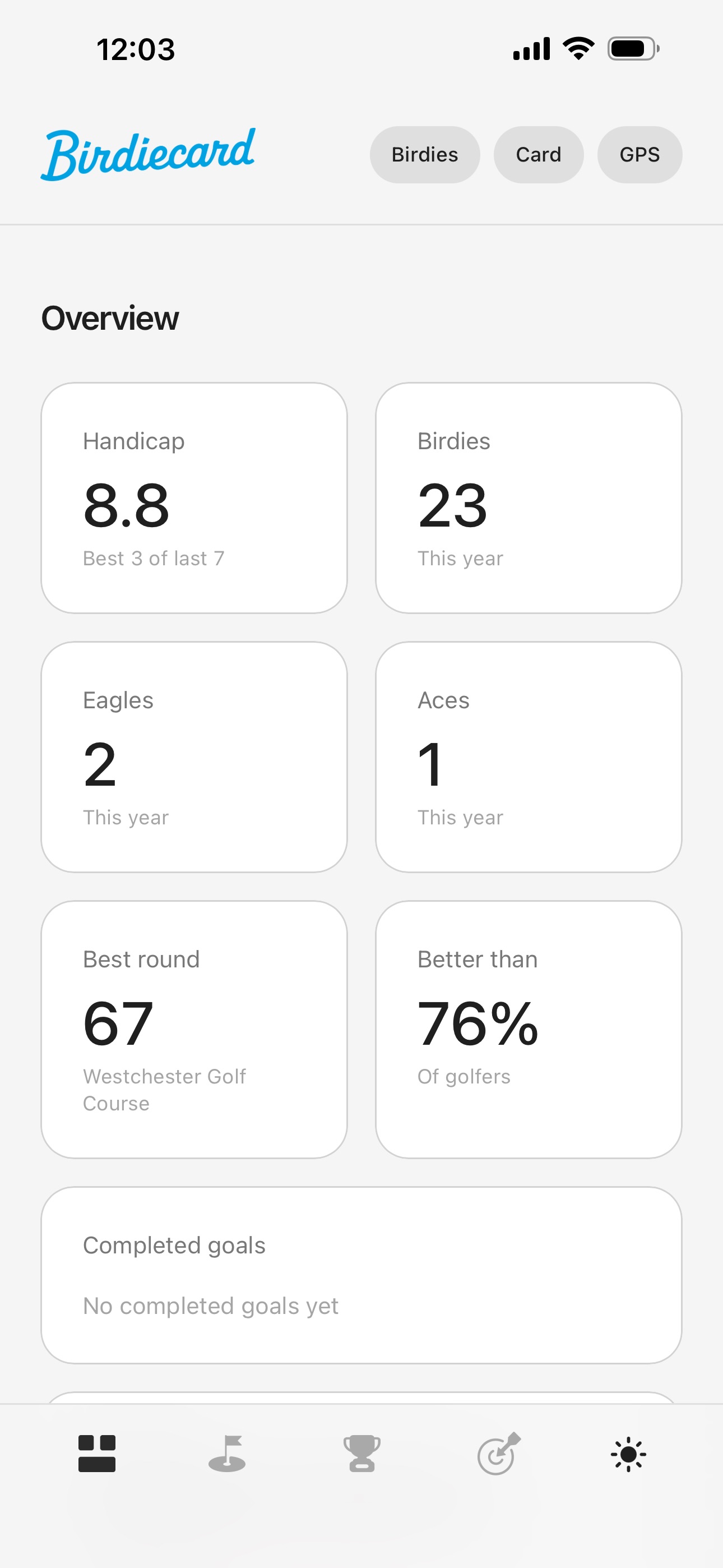 Screenshot 1 of Birdiecard
