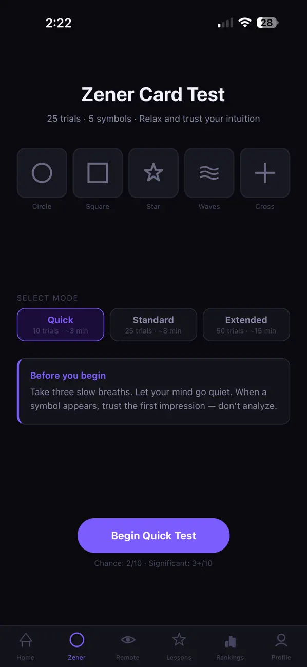 Screenshot #2 pour ESP Trainer: Remote Viewing
