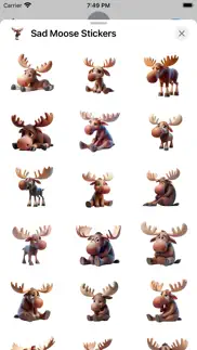 sad moose stickers iphone screenshot 2