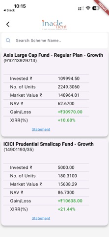 Inacle Client iPhone screenshot