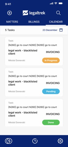 LegalTrek mobile screenshot