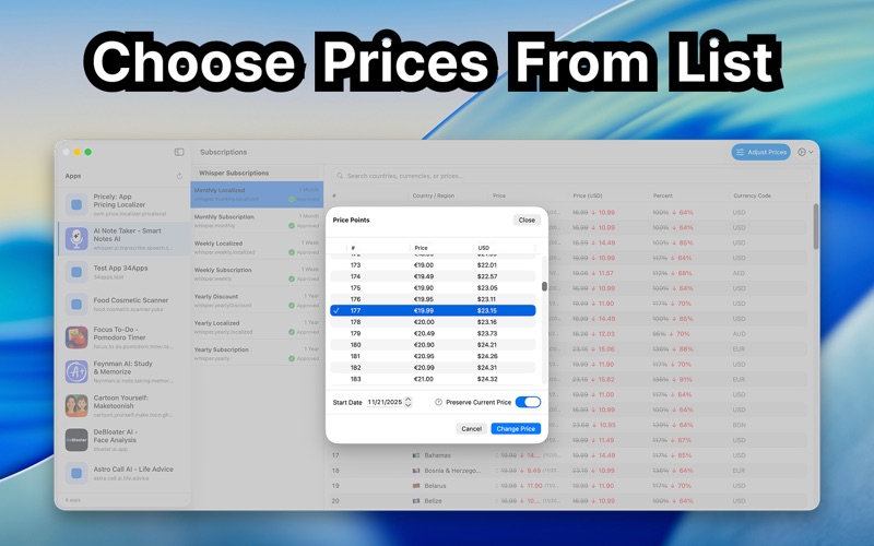 Pricely: App Pricing Localizer screenshot