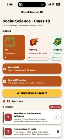 CBSE Social Science iPhone screenshot