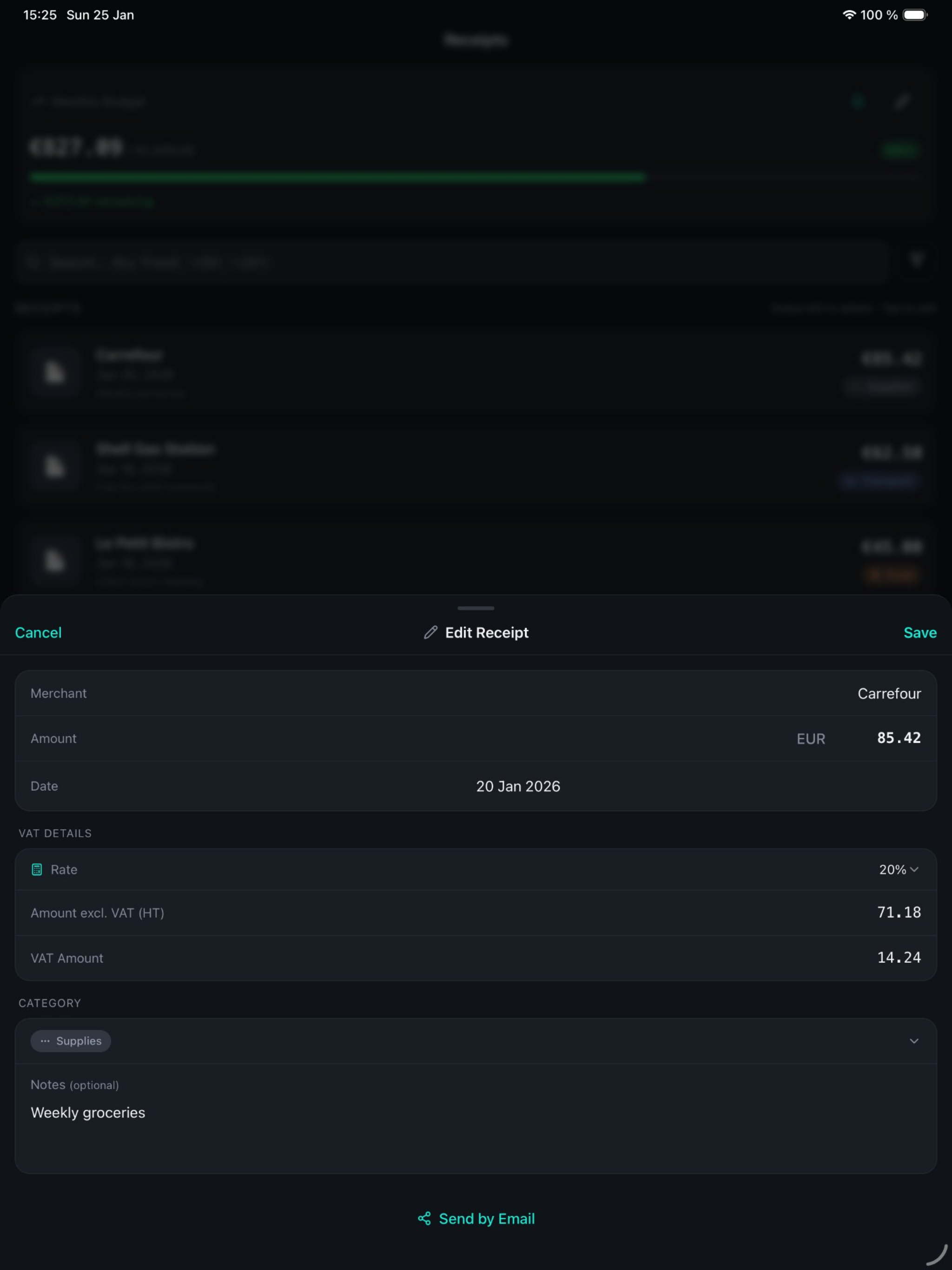 My Pocket Scan - Reçus screenshot 9