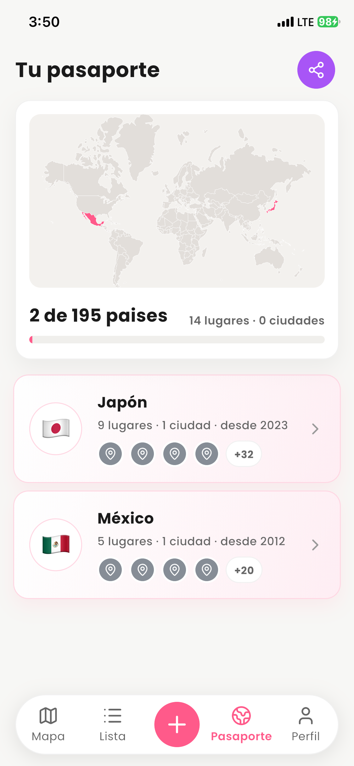 Wishpoints: Travel Map screenshot 3