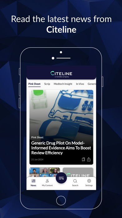 Citeline News and Insights iPhone screenshot 1 - News app
