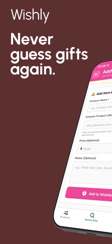 Wishly Lists Screenshot 1 of 5
