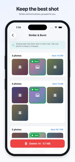 Capture d'écran de Sweep: Storage Cleaner sur iPhone 4
