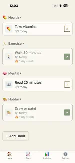 Habjour: Habit Tracker ADHD screenshot 2