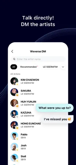 Capture d'écran de Weverse: Connect With Artists sur iPhone 6