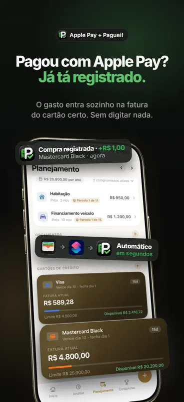Controle de Gastos: Paguei! screenshot 3 of 6