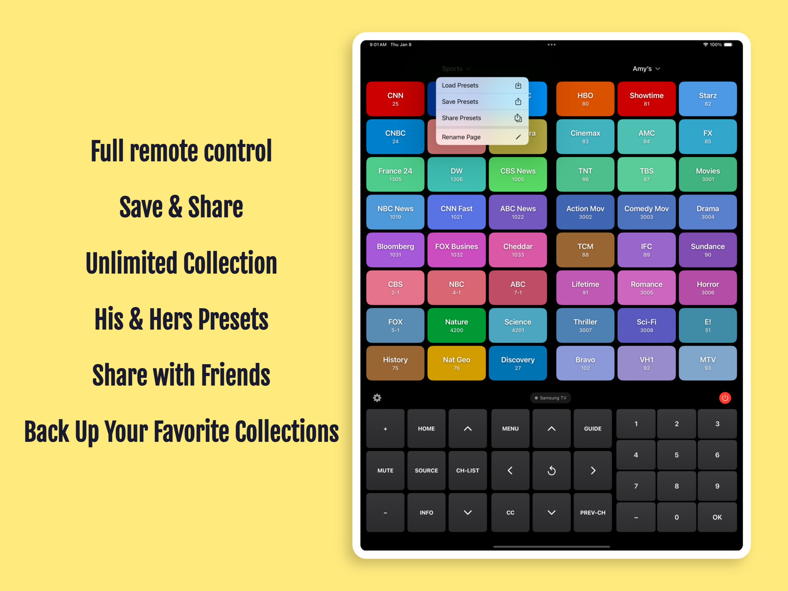 TV Presets • Remote Control
