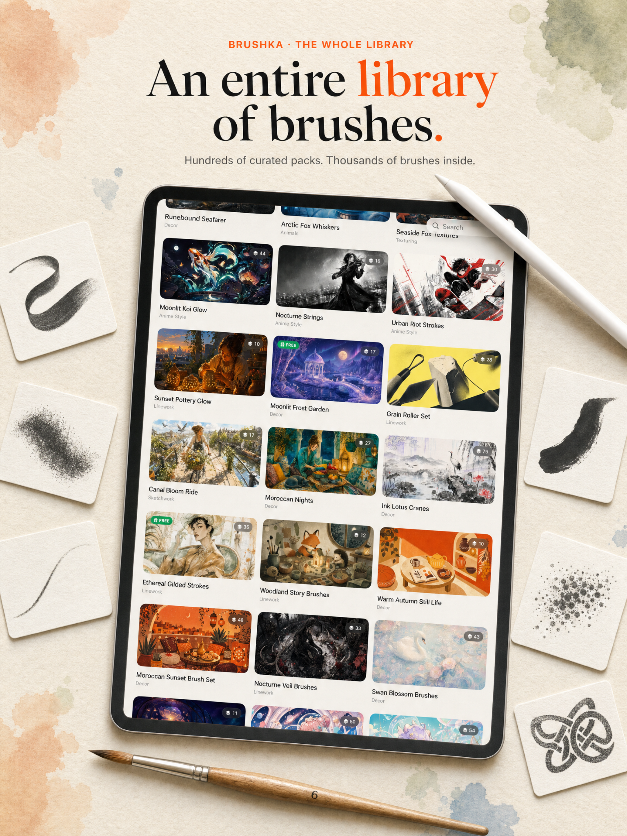 Brushka: Brushes & Stamps screenshot 2