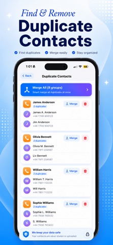Easy Duplicate Contact Manager iPhone screenshot