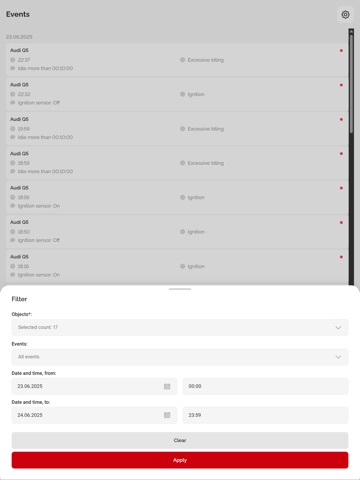 ERADA Monitoring Solutions iPad screenshot