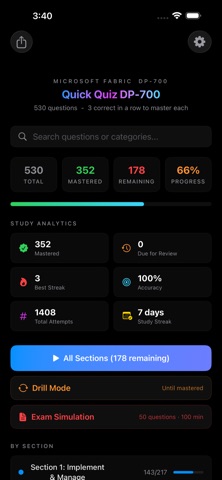 Quick Quiz DP-700 Screenshot 1 of 5