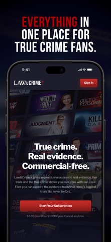 Law & Crime Plus app screenshot