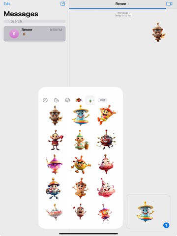 Spinning Top Stickers iPad screenshot