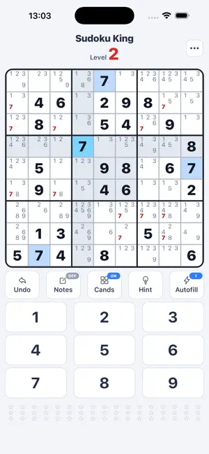 Sudoku King No ads screenshot 1