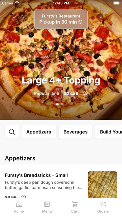 Fursty's Restaurant To Go iPhone screenshot 2 - Food & Drink app