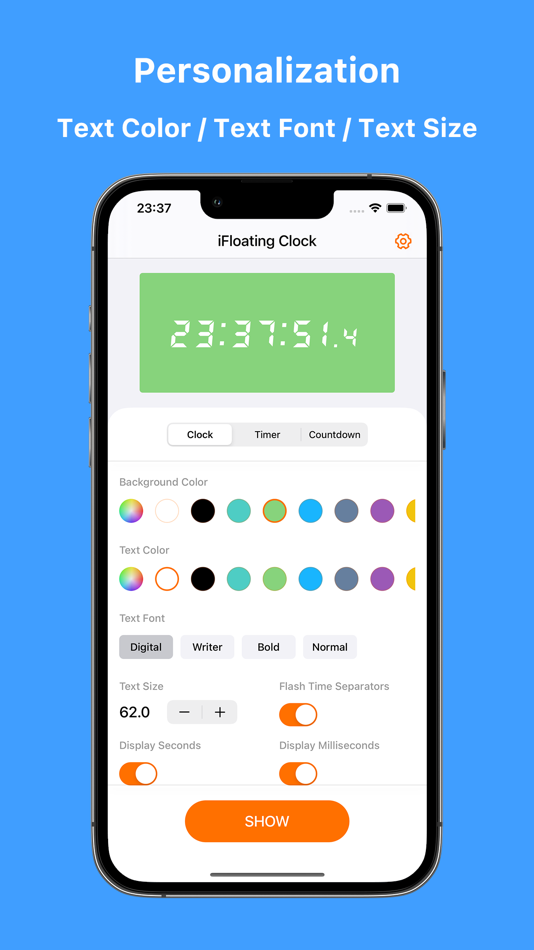 #2. iFloating Clock - Realtime (iOS) 由: 若愚 马