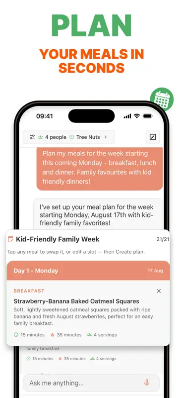 Plan de comidas: FoodiePrep AI screenshot 1 of 7