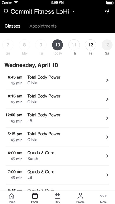 Commit Fitness Studio Screenshot
