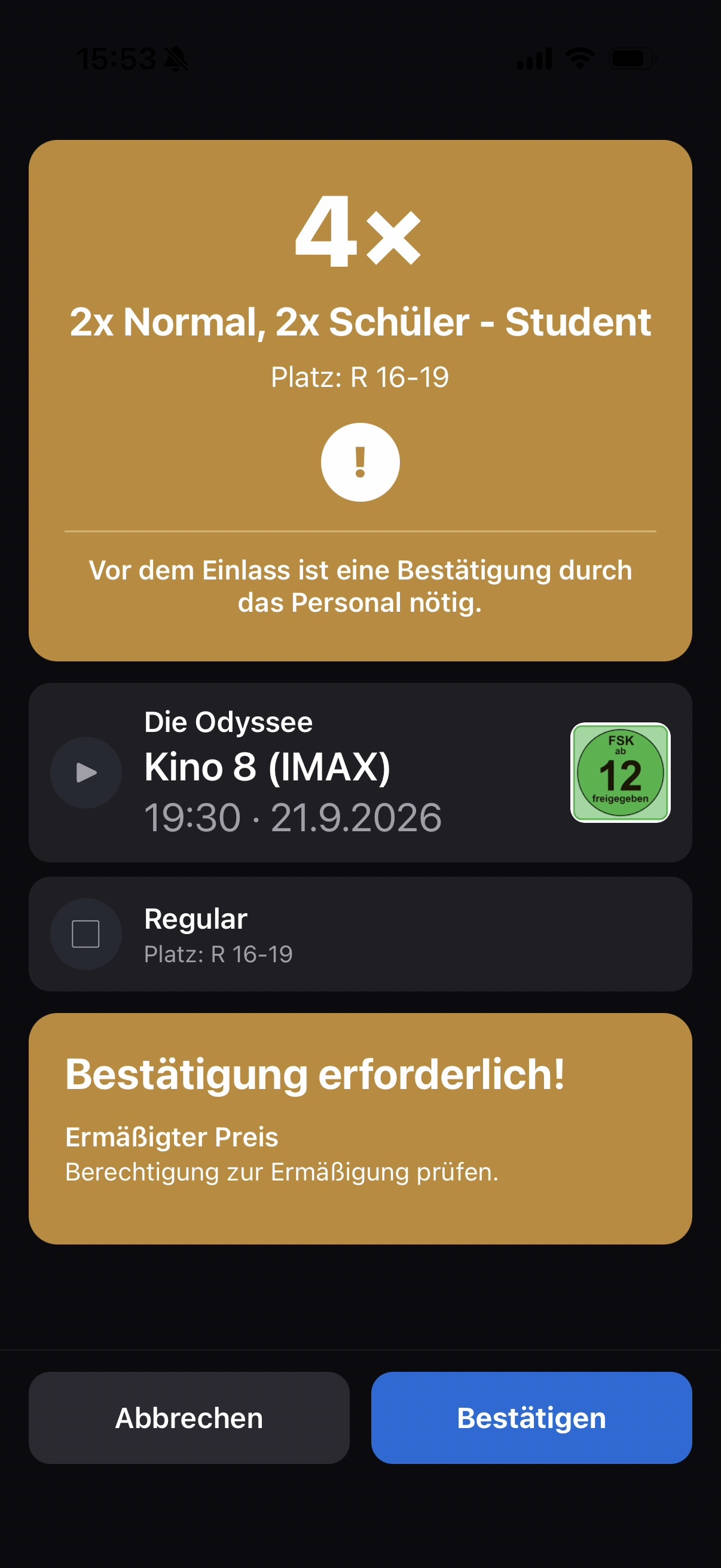 Screenshot 3 of CineOrder MobileAdmittance