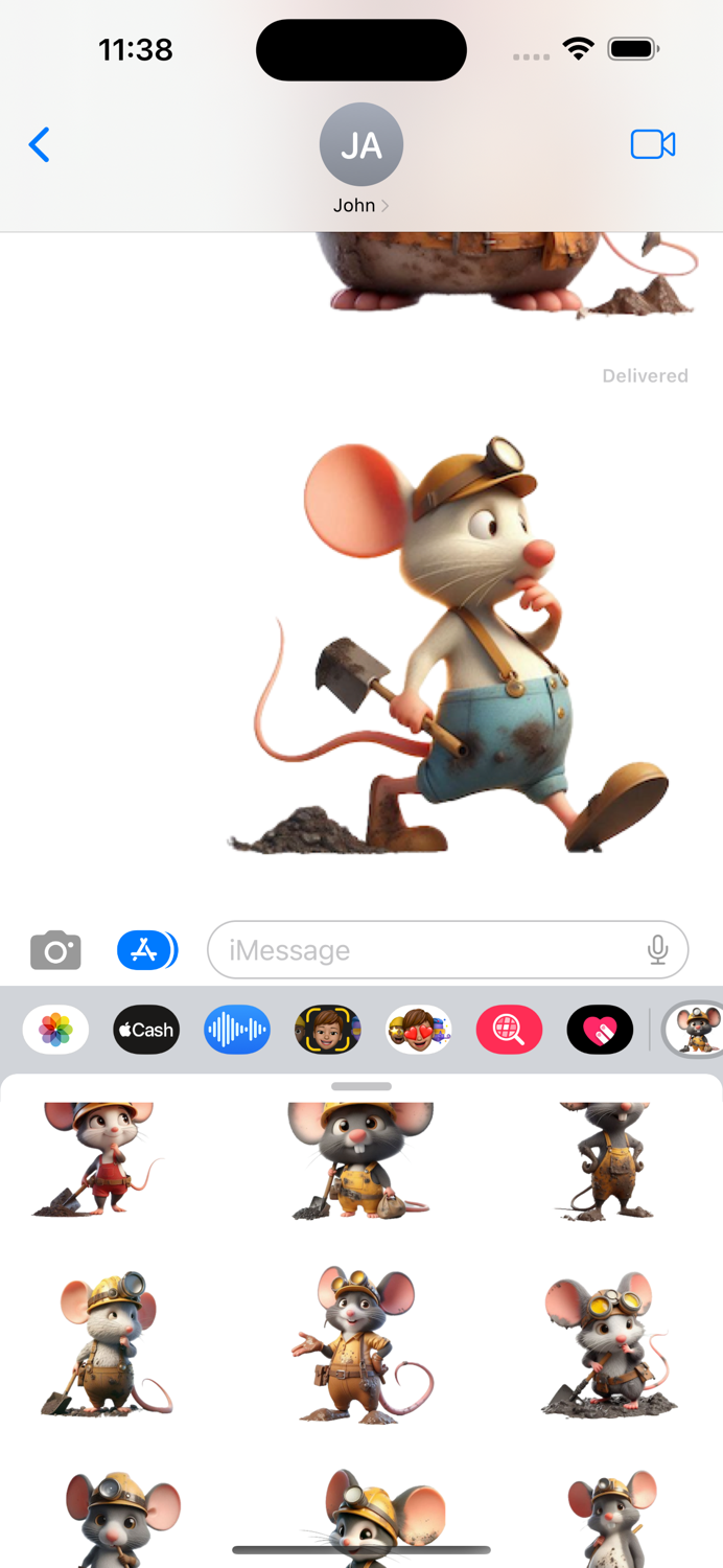 Miner Mouse Stickers