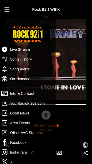 WBIK Classic Rock 92.1 Screenshot 2 - AppWisp.com WBIK Classic Rock 92.1 Screenshot 2 - AppWisp.com