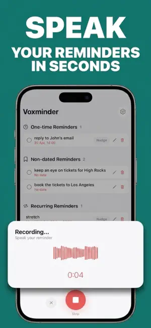Voxminder - Remind by Voice screenshot 1