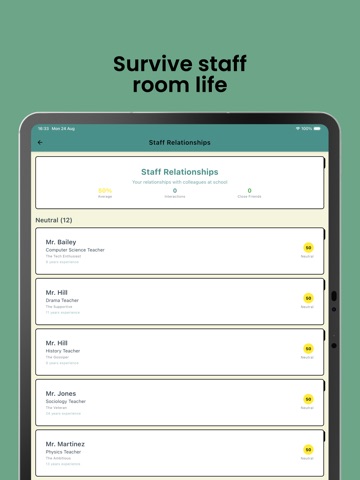 Teacher Life: Classroom Sim iPad screenshot
