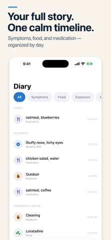Runny day: Allergy Tracker Screenshot 2 of 6