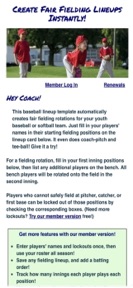 Baseball Fielding Rotation App screenshot