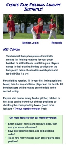 Baseball Fielding Rotation App Screenshot 1 of 10