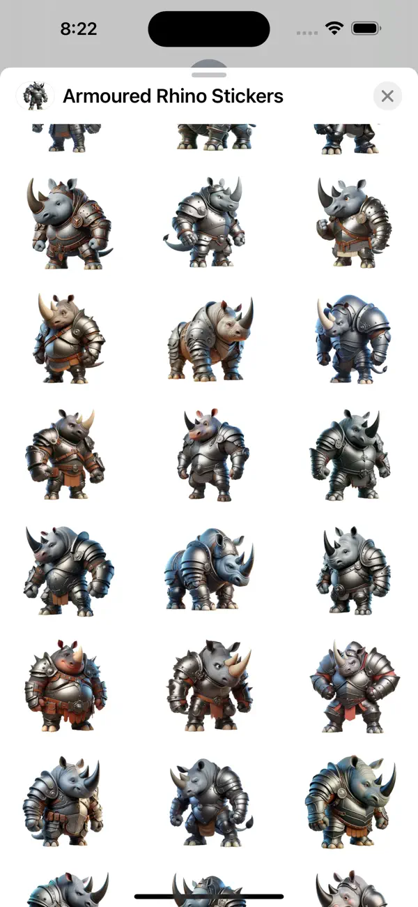 Screenshot #2 pour Armoured Rhino Stickers