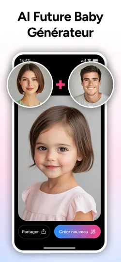 Capture d'écran de AI Baby Generator - TinyFaces sur iPhone 1