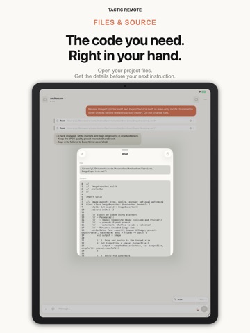 Tactic Remote: AI Coding iPad screenshot 2