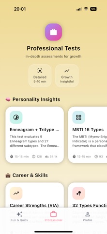 PsyPathia: Enneagram & MBTI iPhone screenshot
