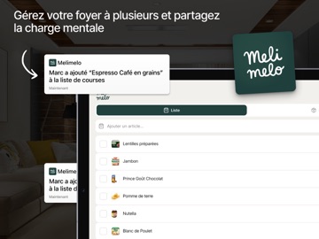 Melimelo - Gestion de foyer iPad screenshot
