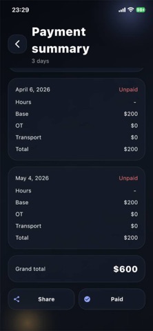ShiftNote: Work Hours & Pay Screenshot 5 of 5