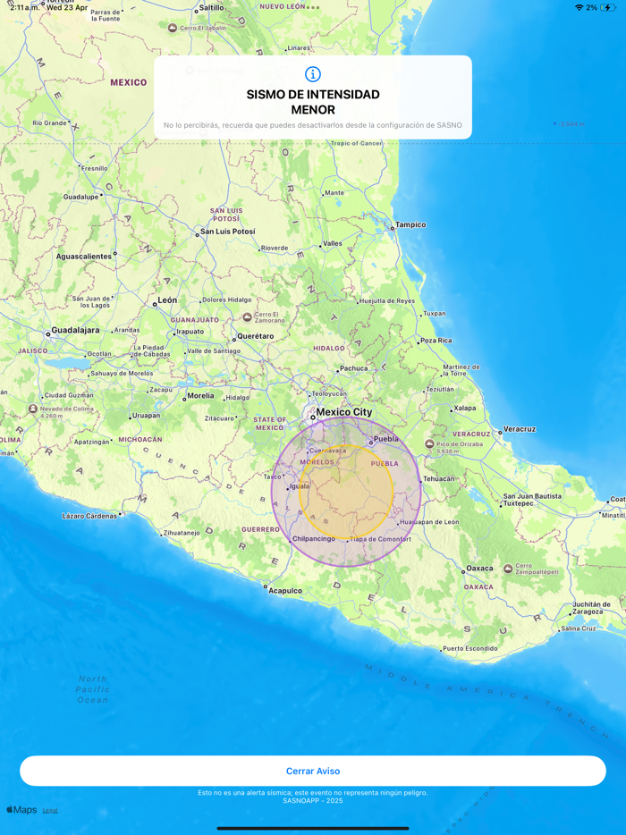 SASNO - Alerta Sísmica