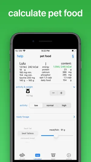 Pet Food Calc screenshot 4