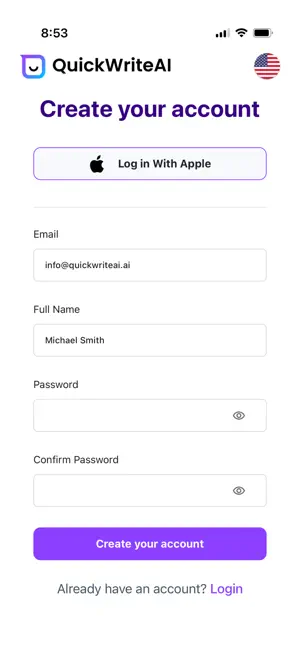 QuickWriteAI screenshot 2
