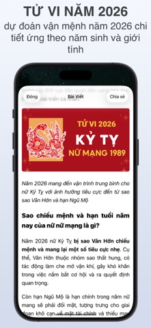 Xem Bói, Tướng Số, Tử Vi 2026 iPhone screenshot