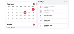 Burma Calendar Days screenshot