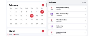 Burma Calendar Days screenshot