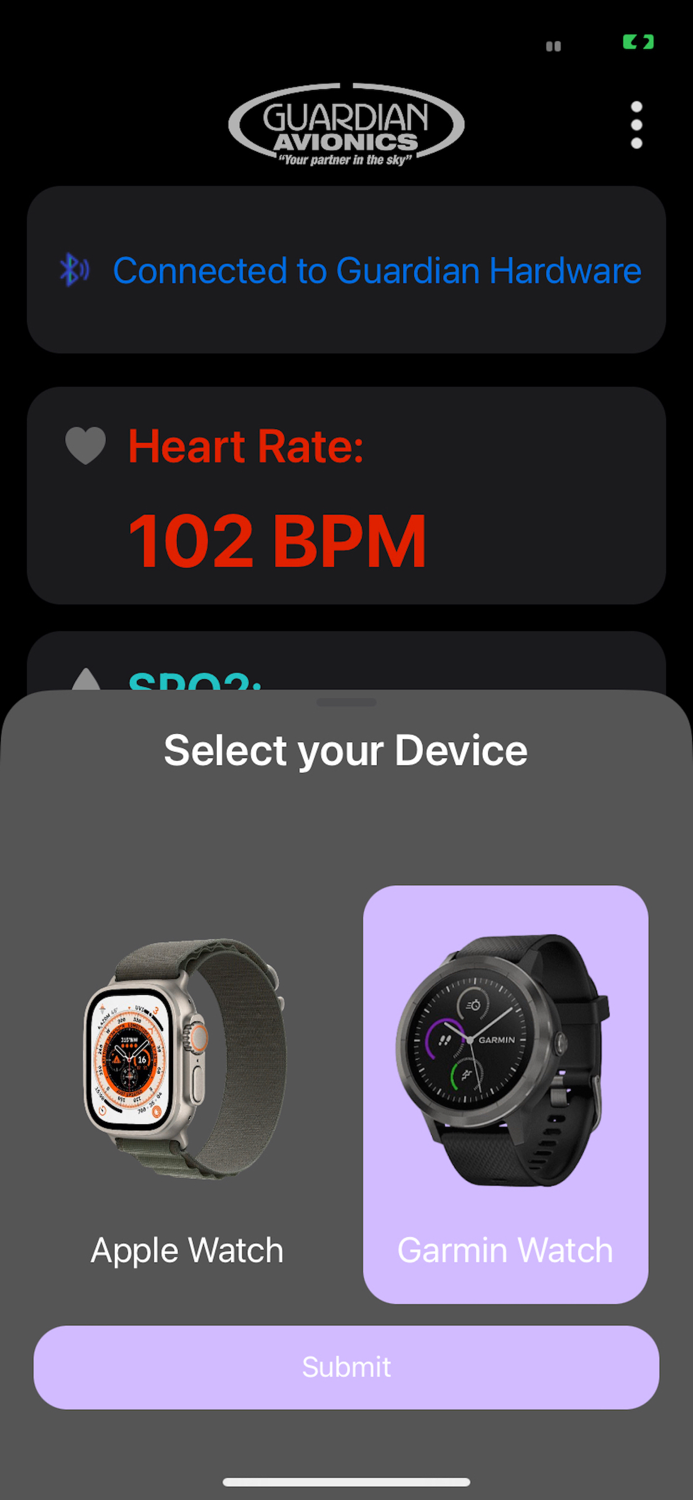 Guardian Pilot HR and Oxygen