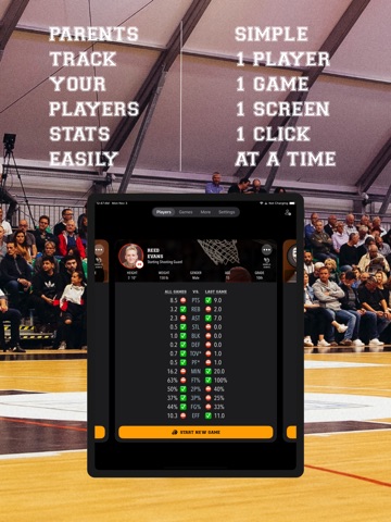 Basketball Simple Stat Tracker iPad screenshot