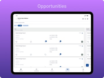 Nextech CRM iPad screenshot